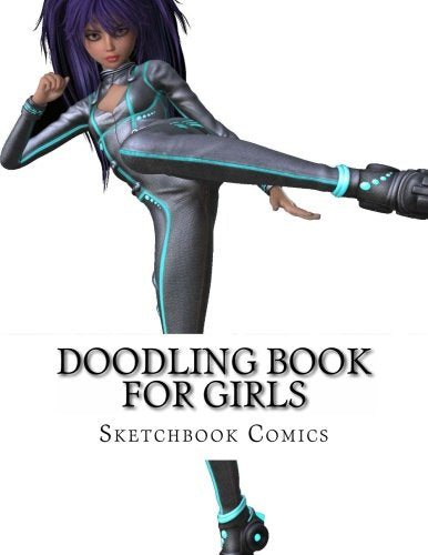 Doodling Book For Girls: 8.5 x 11 Blank Comic Book (Comic Book. Graphic Novels. manga) (Volume 1)