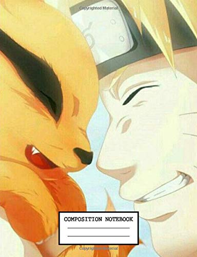Composition Notebook: Naruto Shippuden Glossy Cover Wide Ruled Blank Lined Soft Cover Teenage Girls Boys Kids Adults Journal Paper 7.44 x 9.69 Inche