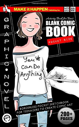 Activity Book for Teens: Blank Comic Book: Borderless Pocket Sketchbook for Teenagers to Create Comic Art (Graphic Novel Making Books)