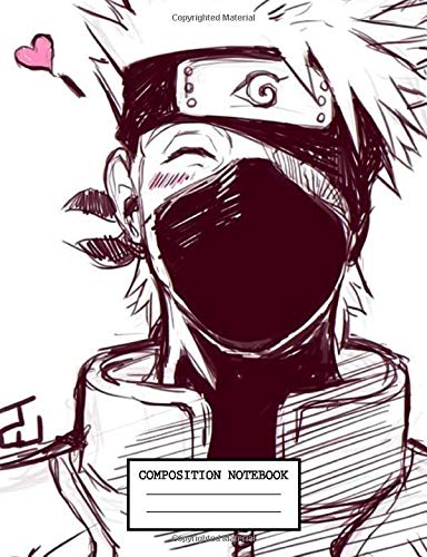 Composition Notebook: Naruto Manga Glossy Cover Wide Ruled Blank Lined Soft Cover Teenage Girls Boys Kids Adults Journal Paper 7.44 x 9.69 Inches 11