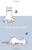 Journal: Stay Focused (Blue) 6x9 - DOT JOURNAL - Journal with dot grid paper - dotted pages with light grey dots