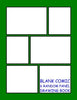 Blank Comic Drawing Book - 6 Random Panels: Green - 6 Random Panels per Page - 600 Panels - Great Quality (Letter size 8.5 x 11 Inches) 100 Pages -