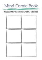 Mind Comic Book - 7 x 10" 135 P . 6 Brush Panel. Blank Comic created by Yourself: Make your own comics come to life