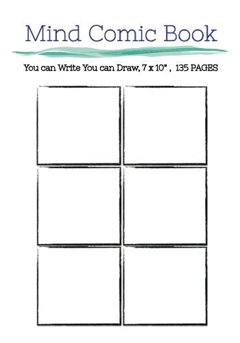 Mind Comic Book - 7 x 10" 135 P . 6 Brush Panel. Blank Comic created by Yourself: Make your own comics come to life