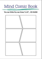 Mind Comic Book - 7 x 10"  135 Pages: comic panel.For drawing your own comics. idea and design sketchbook.for artists of all levels