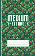 Medium Sketchbook: For Sketching & Drawing  /  Size: 5” x 8”  /  100 Blank Unlined Pages  /  50 Leaves: Modern Japanese inspired wav