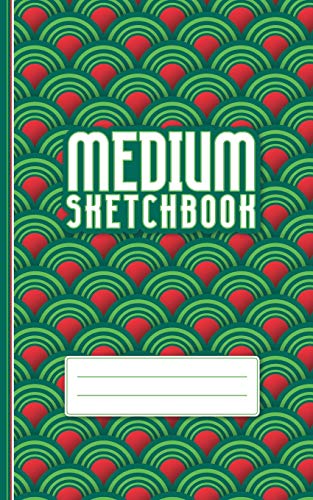 Medium Sketchbook: For Sketching & Drawing  /  Size: 5” x 8”  /  100 Blank Unlined Pages  /  50 Leaves: Modern Japanese inspired wav