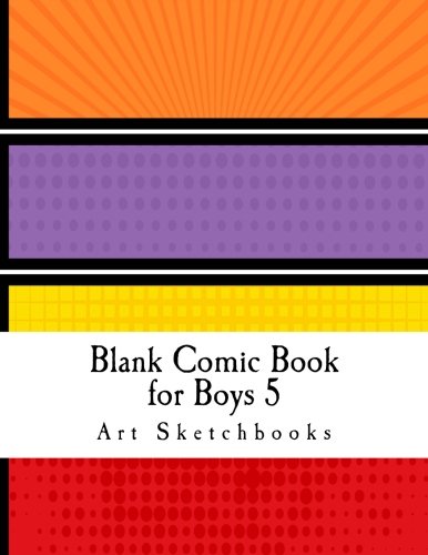 Blank Comic Book for Boys 5: Panoramic Comic Panels. 8.5"x11". 100 Pages (Activity Drawing & Coloring Books)