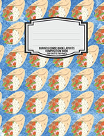 Burrito Comic Book Layouts Composition Book: Burritos Lover Mexican Food Funny 5x5 Graph Paper Composition Book for Math Science Engineering College