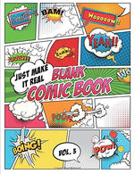 Blank Comic Book Just make it Real: Check Pattern in Look Inside feature! - Large (8.5 x 11 inches) - 120  Sketchbook Paper – 60 Sheets -- Gre
